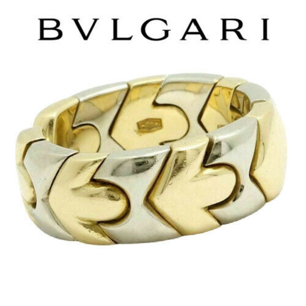 BVLGARI Ring 18k White & Yellow Gold Band / Ring
